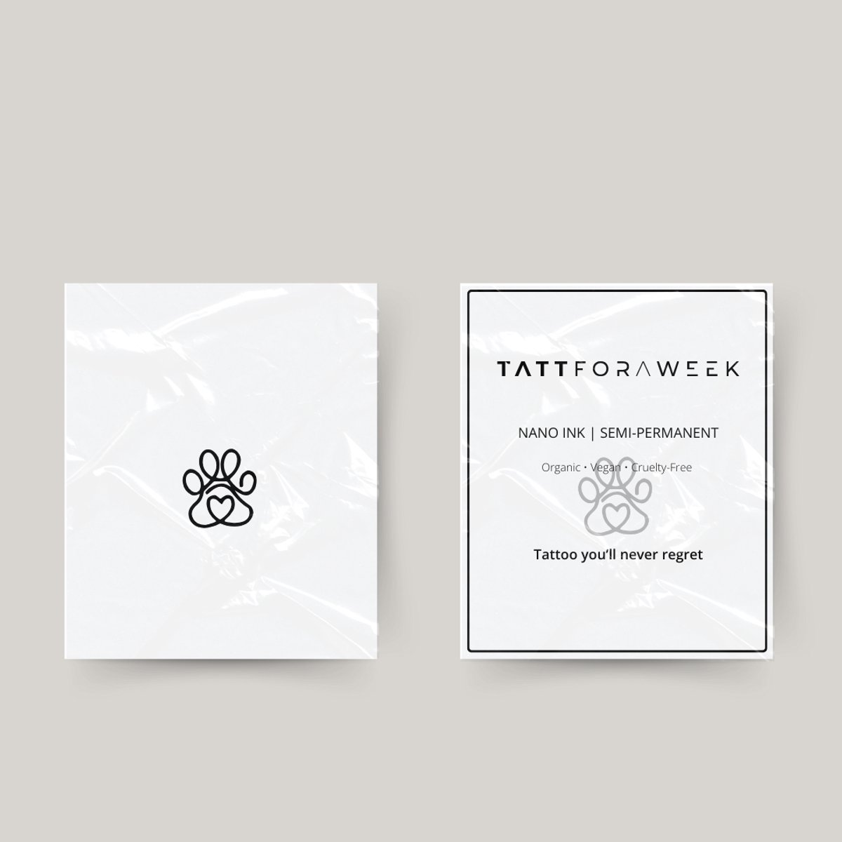 Tijdelijke tattoo pootje liefde | Neptattoo volwassenen | Tijdelijke tattoo voor volwassenen | Temporary tattoo | Plaktattoos voor volwassenen | Neptattoos | Probeer zorgeloos een tattoo | tattforaweek